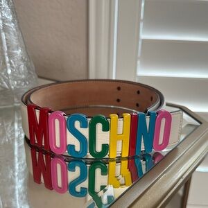 Moschino Colorful Logo Belt